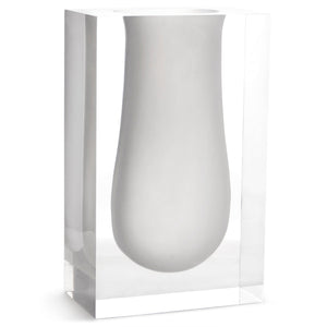White Acrylic Scoop Vase L | Jonathan Adler Bel Air | Oroa.com