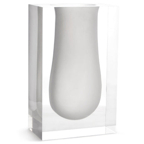 White Acrylic Scoop Vase L | Jonathan Adler Bel Air | Oroa.com