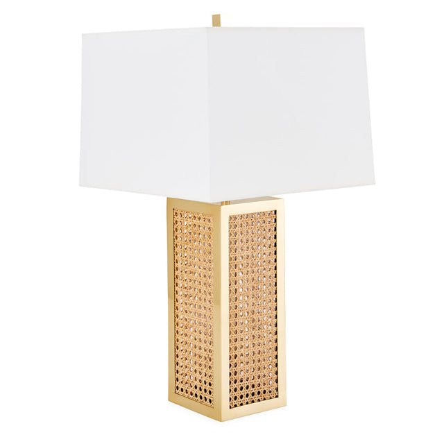 Caned Rattan Table Lamp | Jonathan Adler Bellport | Oroa.com