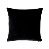Black Velvet Throw Pillow with Gold Embroidery - Palazzo Collection, 20 X 20