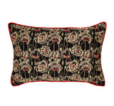 Black Orchid Linen Throw Pillow Cover, 12 X 20