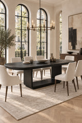 Burnished Black Oval Extension Dining Table | OROA