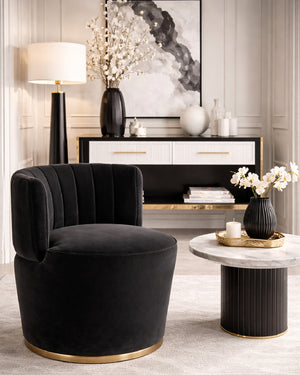 Gray Channeled-Back Lounge Chair | Splendido August | Oroa.com