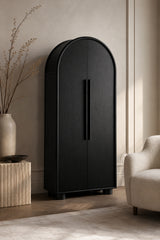 tall black arched cabinet - oroa