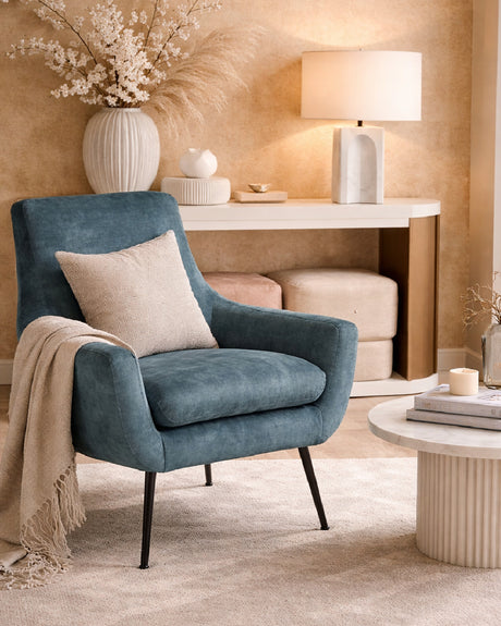 Blue Fabric Lounge Chair | Splendido Aletta | Oroa.com