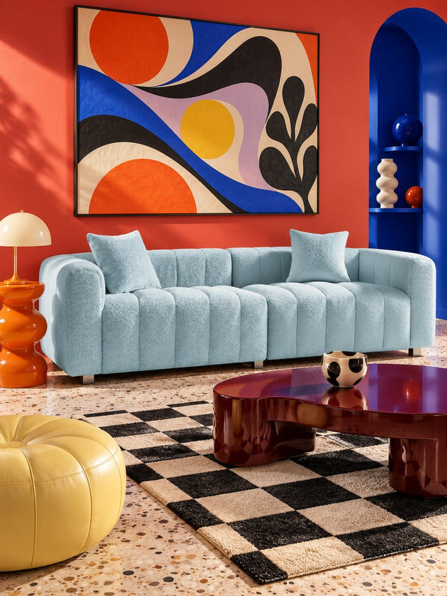 light blue sofa - bubble sofa 