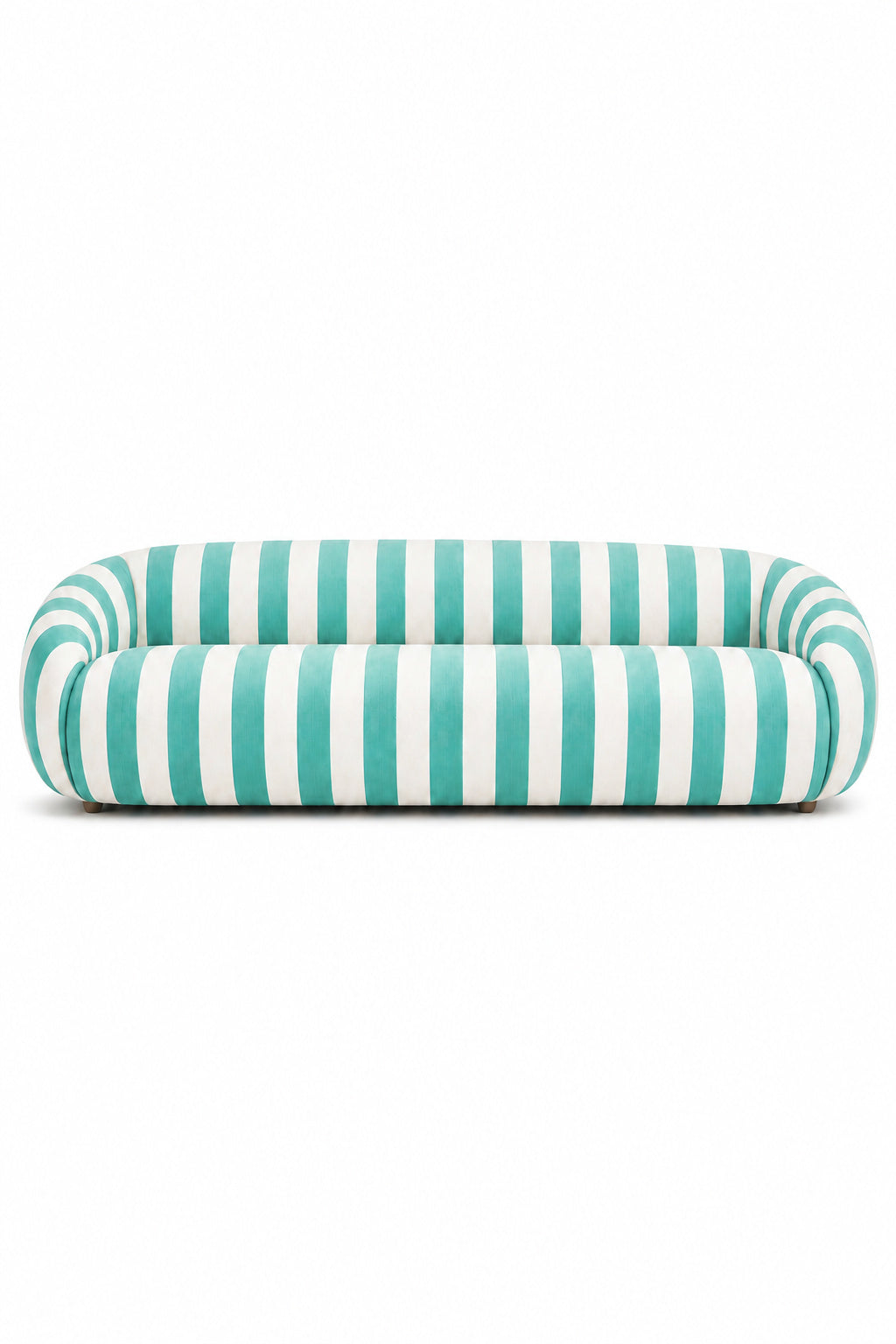 blue striped white sofa curved - oroa.com