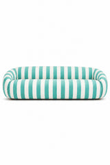 blue striped white sofa curved - oroa.com