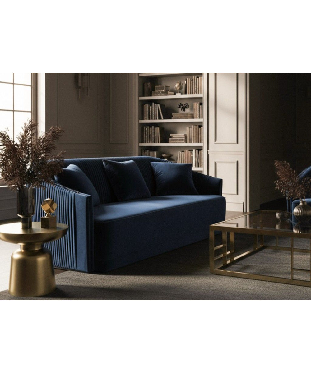 Dark blue velvet sofa - www.oroa.com