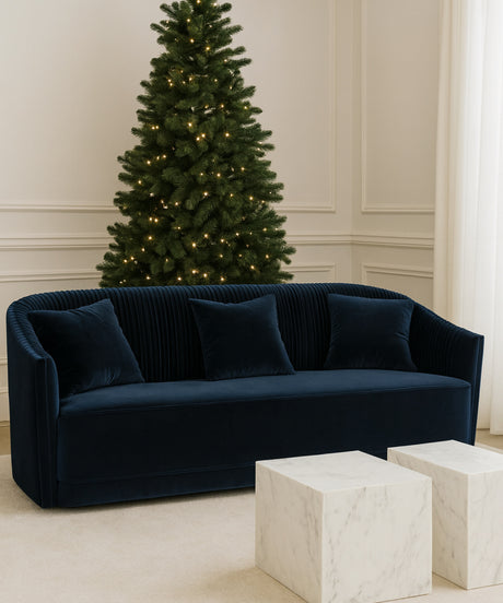 dark blue velvet sofa - www.oroa.com
