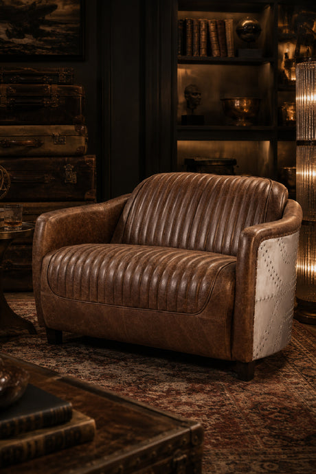leather loveseat - oroa