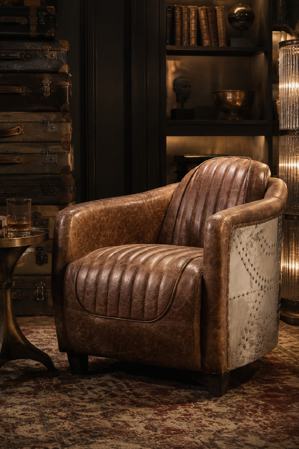 brancaster leather accent chair - www.oroa.com