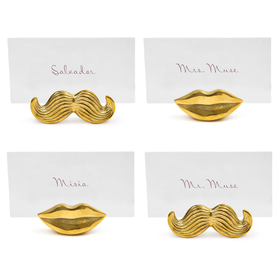 Gold Place Card Holder Set (4) | Jonathan Adler Mr. & Mrs. Muse | Oroa.com