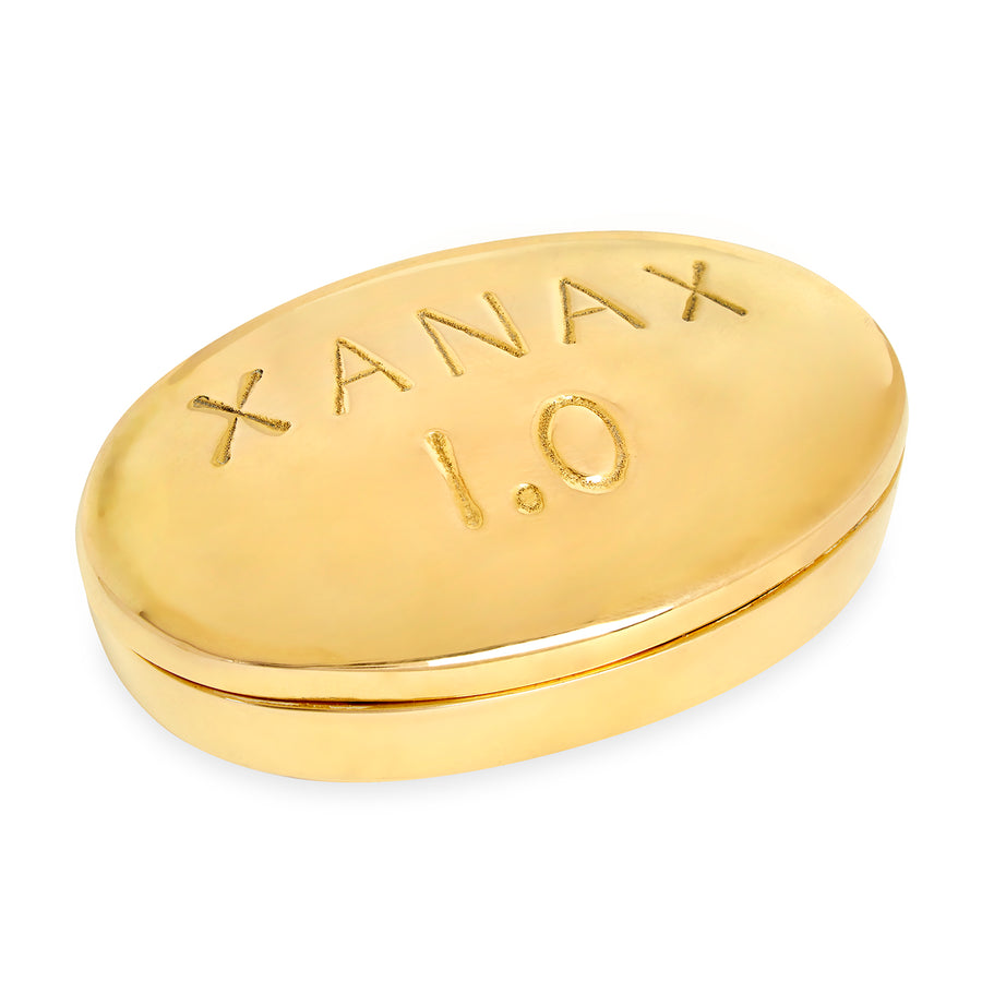 Oval Brass Pill Box | Jonathan Adler Xanax | Oroa.com
