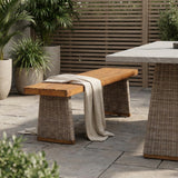 Outdoor Acacia Teak Wood Bench - OROA