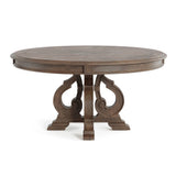 Solid Wood Pedestal Dining Table - OROA