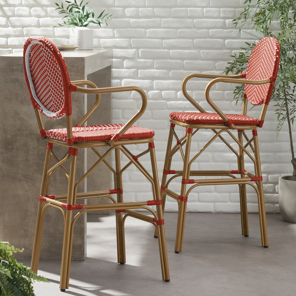 Outdoor Bar stool - French Bistro Red