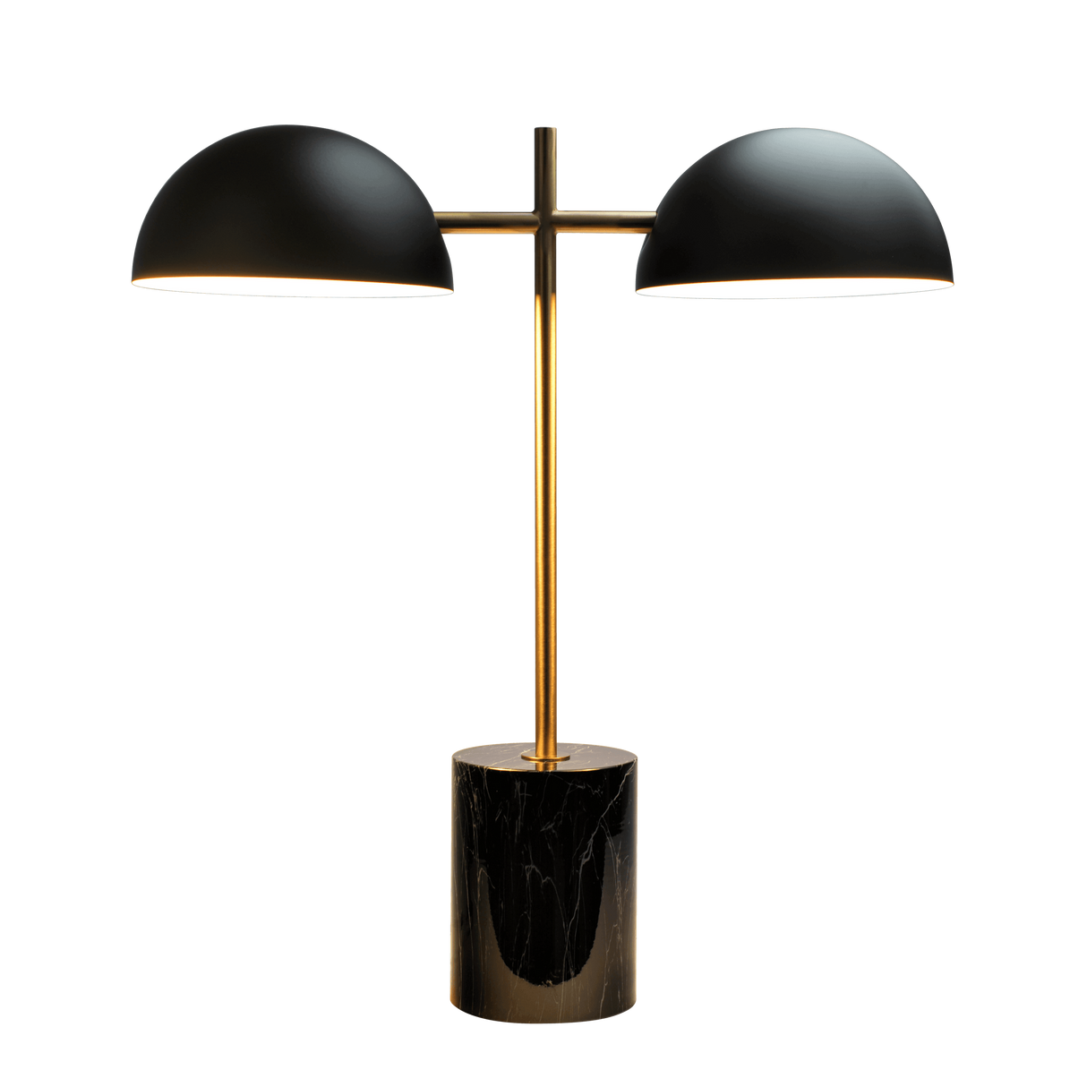 Double Desk Lamp with Faux Marble Base | OROA