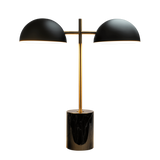 Double Desk Lamp with Faux Marble Base | OROA