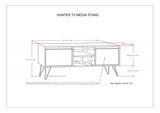 Hunter - TV Media Stand - Umber Brown Stain