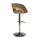 Sage Green Whitewashed Adjustable Swivel Bar Stools Set of 2 – OROA, view 5