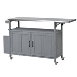 Foldable Outdoor Kitchen Island Patio - Gray
