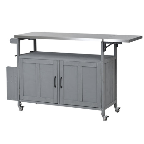 Foldable Outdoor Kitchen Island Patio - Gray