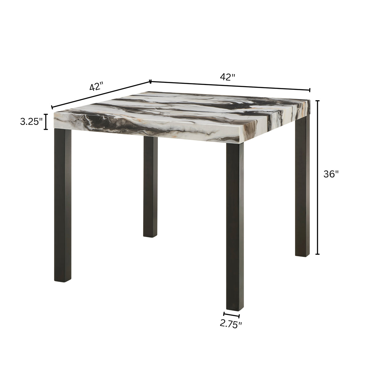 Modern European furniture - Cavira Square Marble Dining Table - www.oroa.com