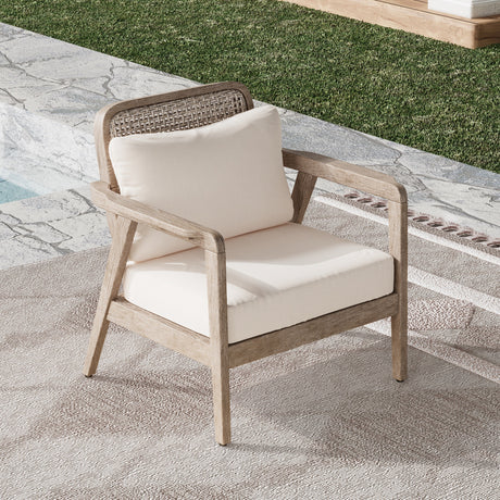 Outdoor Acacia Wood Patio Club Chair | OROA