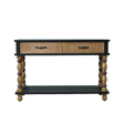 rustic solid wooden console