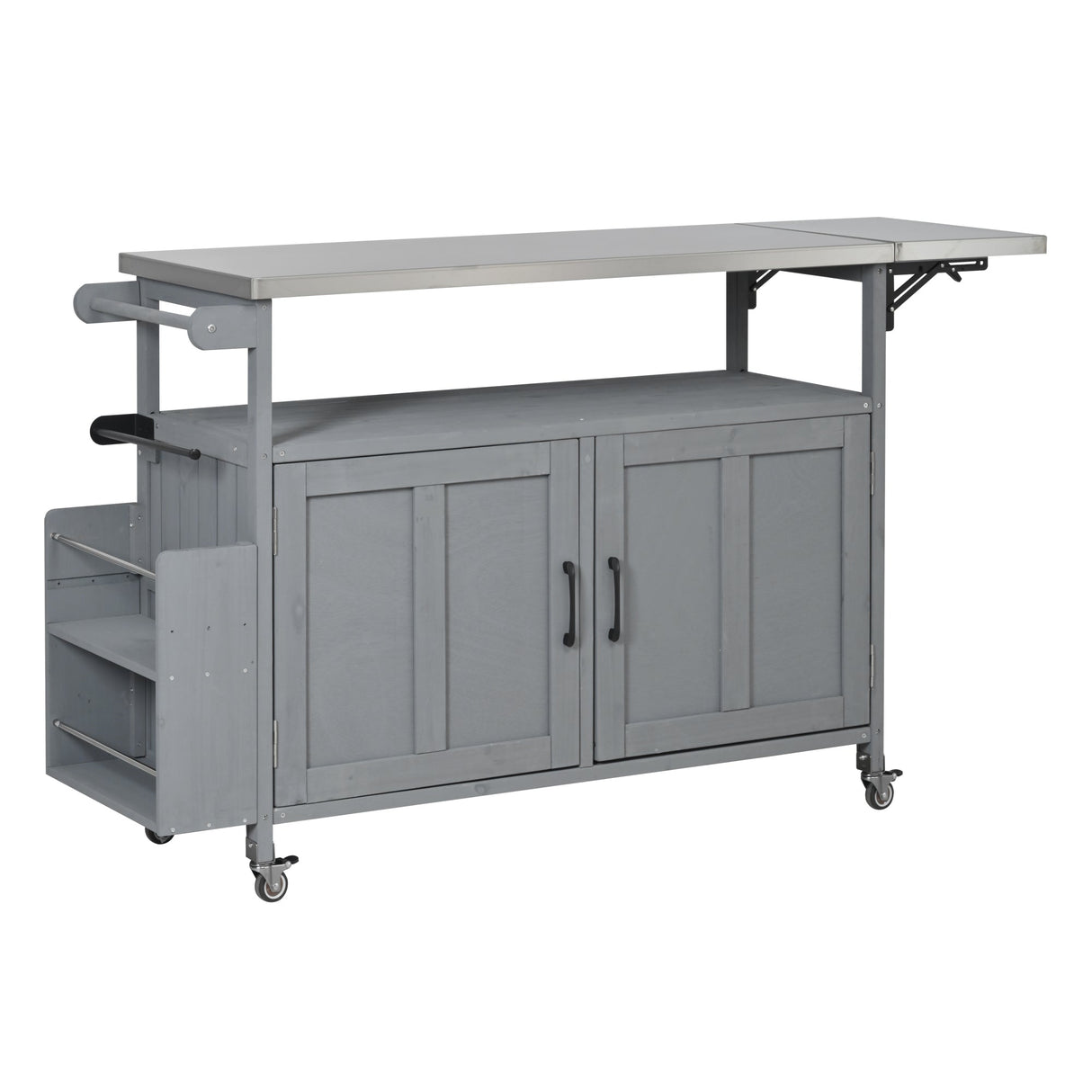 Foldable Outdoor Kitchen Island Patio - Gray