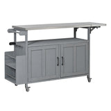 Foldable Outdoor Kitchen Island Patio - Gray