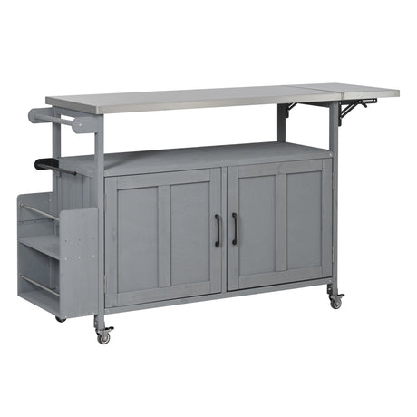 Foldable Outdoor Kitchen Island Patio - Gray