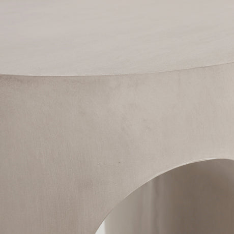 Outdoor Round U-Shape Side Table Light Grey