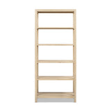Ellis Reclaimed Pine 5-Shelf Open Frame Bookcase, Light Natural Cerused - OROA Online Furniture