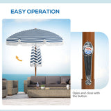 Outdoor Patio Umbrella with Tilt and Vent