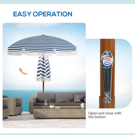 Outdoor Patio Umbrella with Tilt and Vent