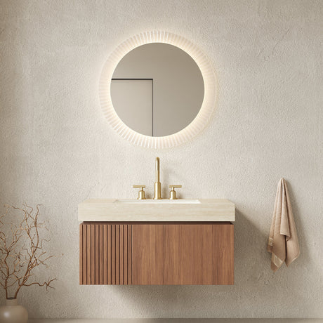 Roma Travertine Bathroom Vanity & Sink - OROA
