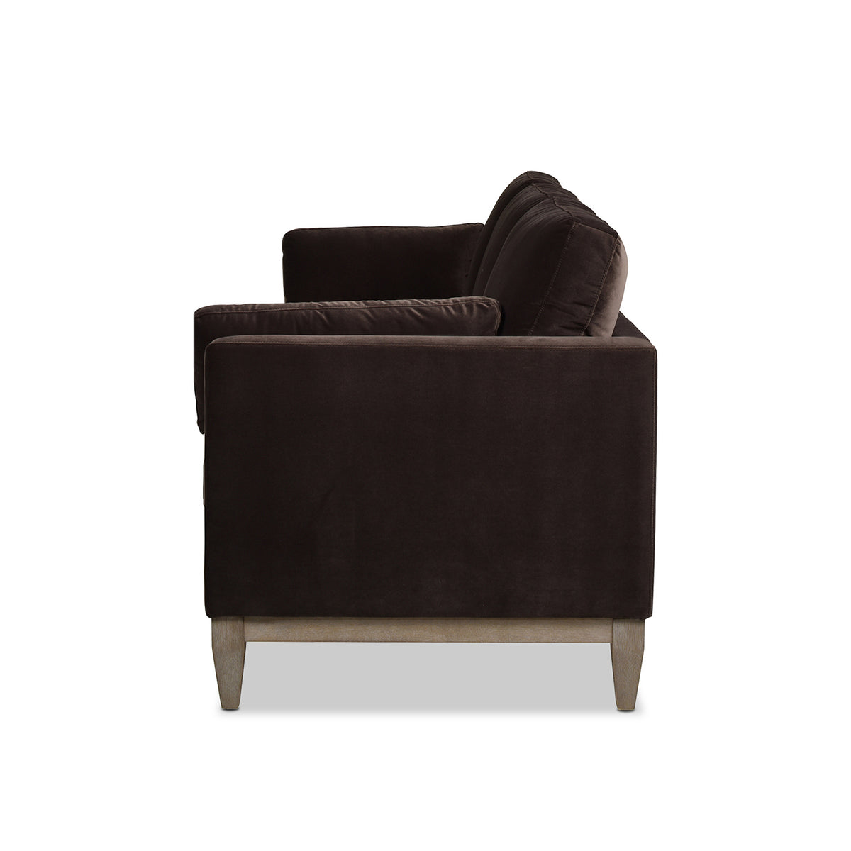 Knox Modern Farmhouse Sofa, Deep Brown Performance Velvet - OROA Online Furniture