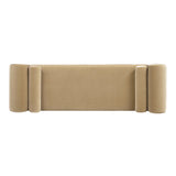 Camel Brown Arched Bench - Mason
