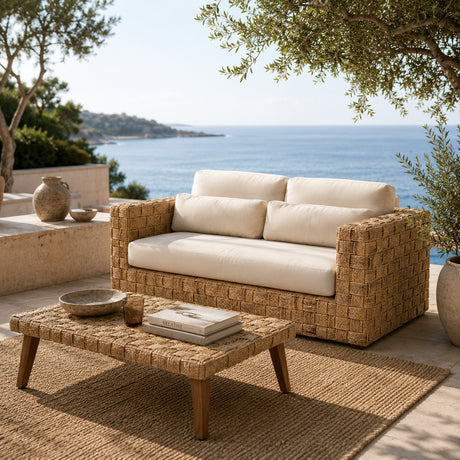 Capri Outdoor Patio Wicker Loveseat | OROA