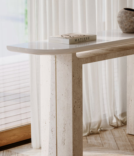 caracole console table - stone - www.oroa.com