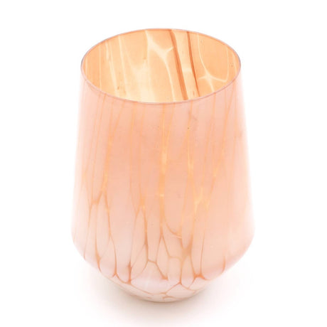 Rosy Splutter Glass Vase | OROA