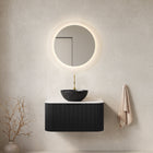 Modern Bathroom Vanity & Sink with Floating Curved Edges - OROA