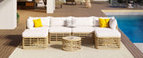 All-Weather 7-Piece Rattan Outdoor Sectional Sofa Set Ibiza