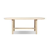 Milo 8-Seat Oval Reclaimed Pine Dining Table, Light Natural Cerused - OROA Online Furniture