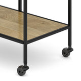 Natural Mango Wood Bar Cart - OROA