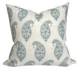 Paisley Pillow Cover in Celadon, Walter G Textiles