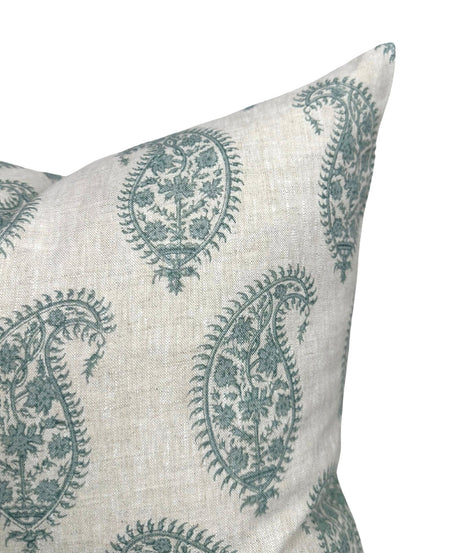 Paisley Printed Linen Pillow Cover | DEKOWE Walter G