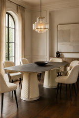 Stone Gray Sintered Stone Dining Table | OROA